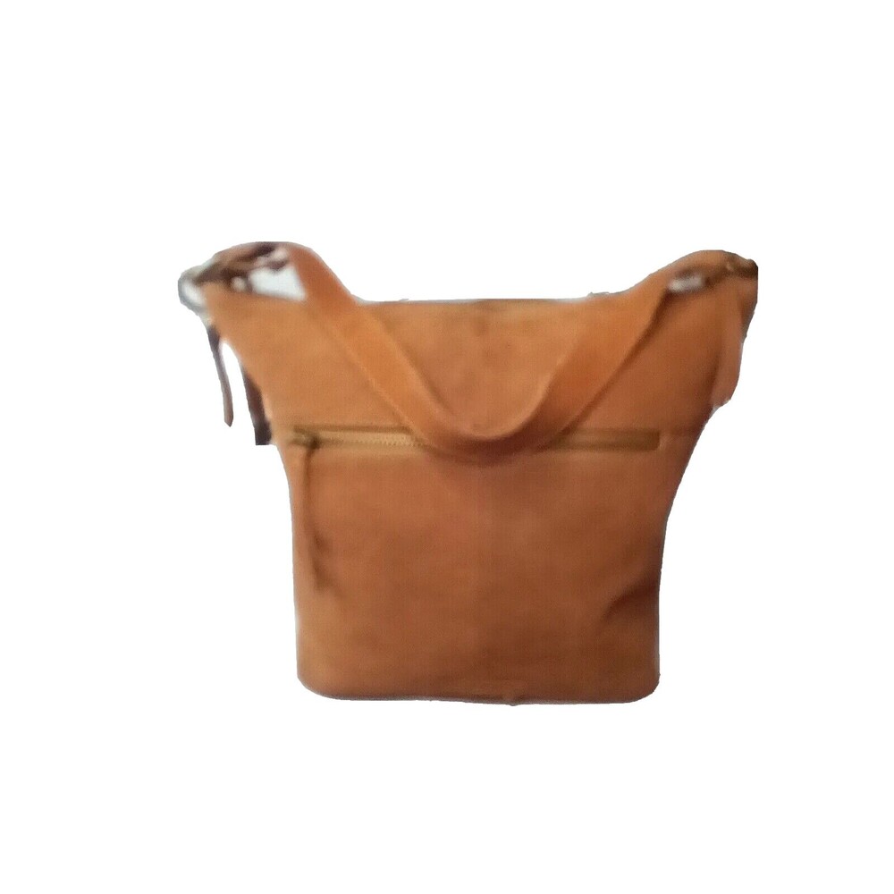 Lucky Brand Carmen Shoulder Bag Brown Suede Leather Small Handbag  Boho Y2K - Picture 4 of 8